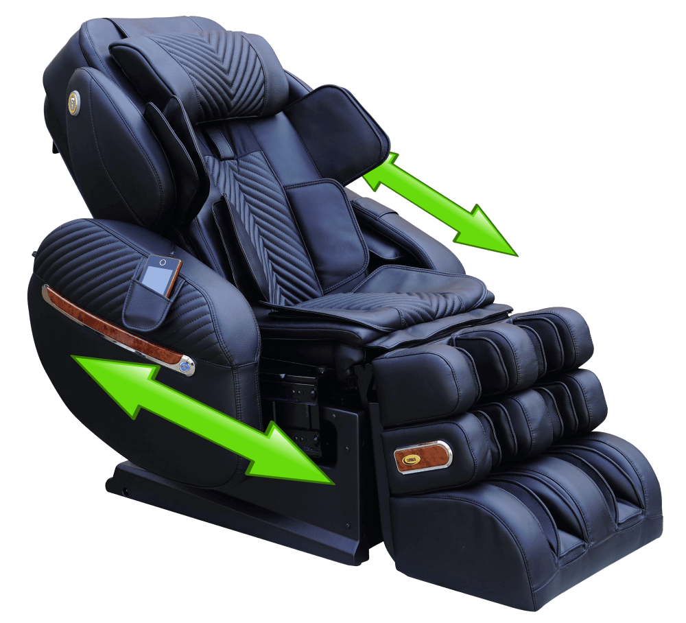 Luraco iRobotics 9 Max (i9 Max) Massage Chair - Side View (Black)