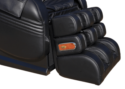 Luraco Model 3 Hybrid SL Massage Chair - Side View of Leg Massagers (Black)