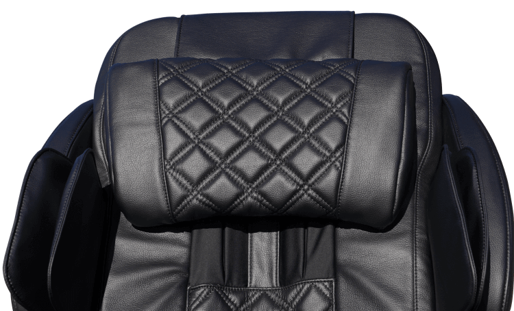 Luraco Model 3 Hybrid SL Massage Chair - Close Up of Head Rest (Black)