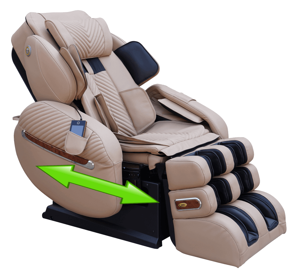 Luraco iRobotics 9 Max (i9 Max) Massage Chair - Side View (Cream)