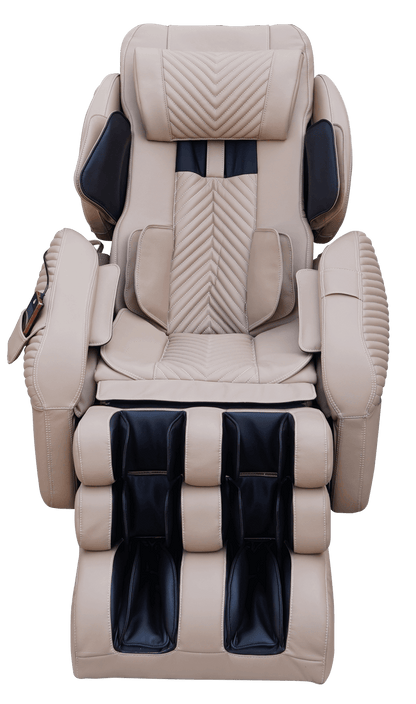 Luraco iRobotics 9 Max (i9 Max) Massage Chair - Front View (Cream)