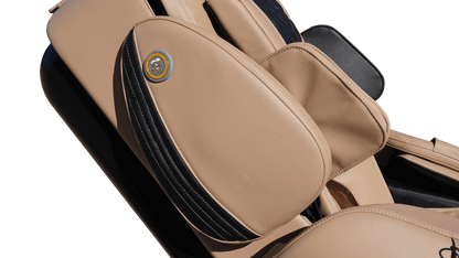 Luraco Model 3 Hybrid SL Massage Chair - Close Up of Side View (Cream)