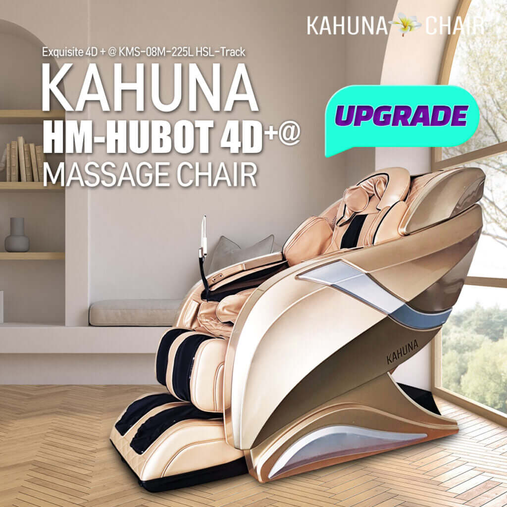 Kahuna Massage Chair 4D+@ HSL-Track Voice Recognition Zero-Gravity Full-Body Massage Chair, Tablet Remote Hubot4D (Black)