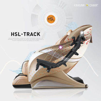 Kahuna Massage Chair 4D+@ HSL-Track Voice Recognition Zero-Gravity Full-Body Massage Chair, Tablet Remote Hubot4D (Champaign)